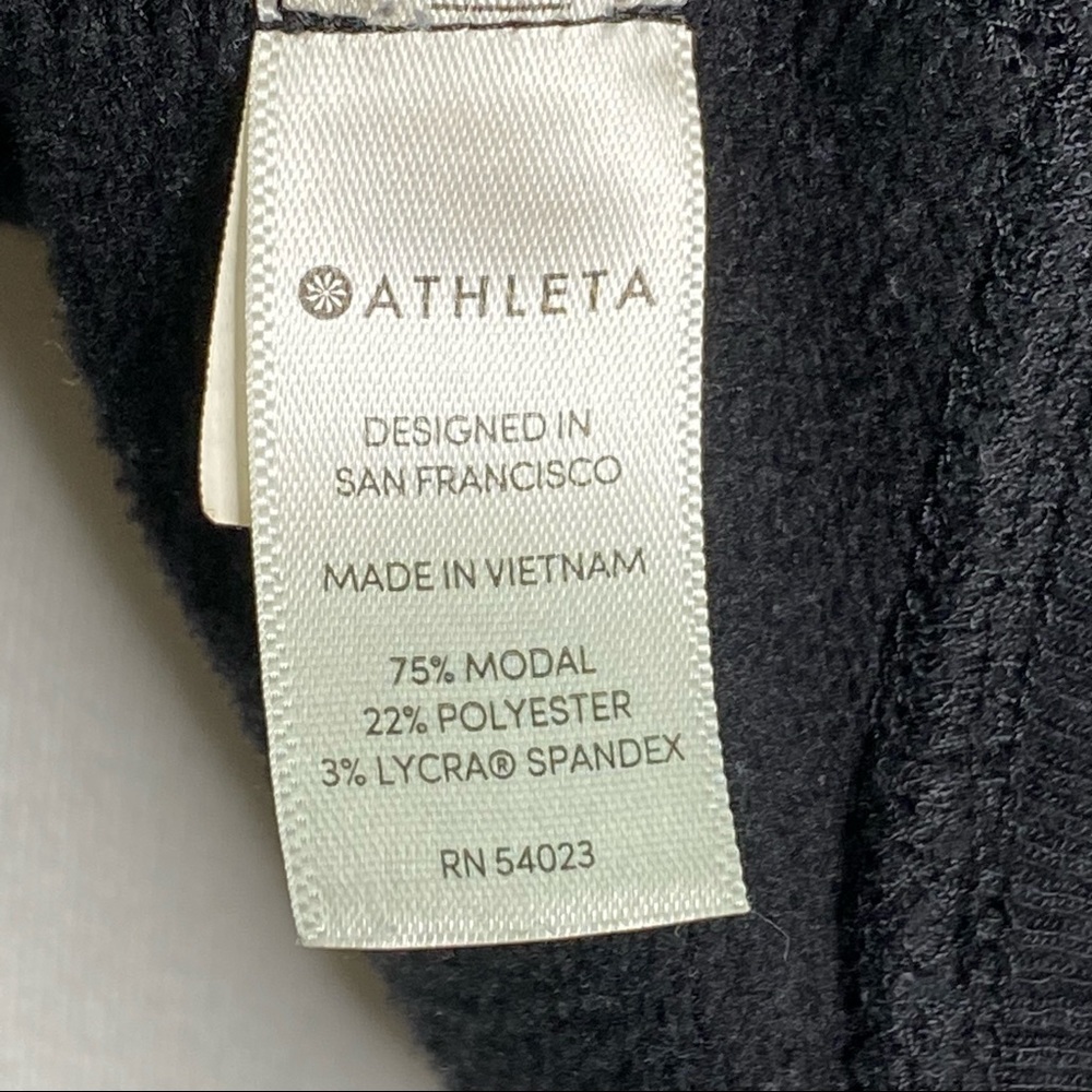Athleta Black Wrap Crossover Split Back Hoodie Sm… - image 6